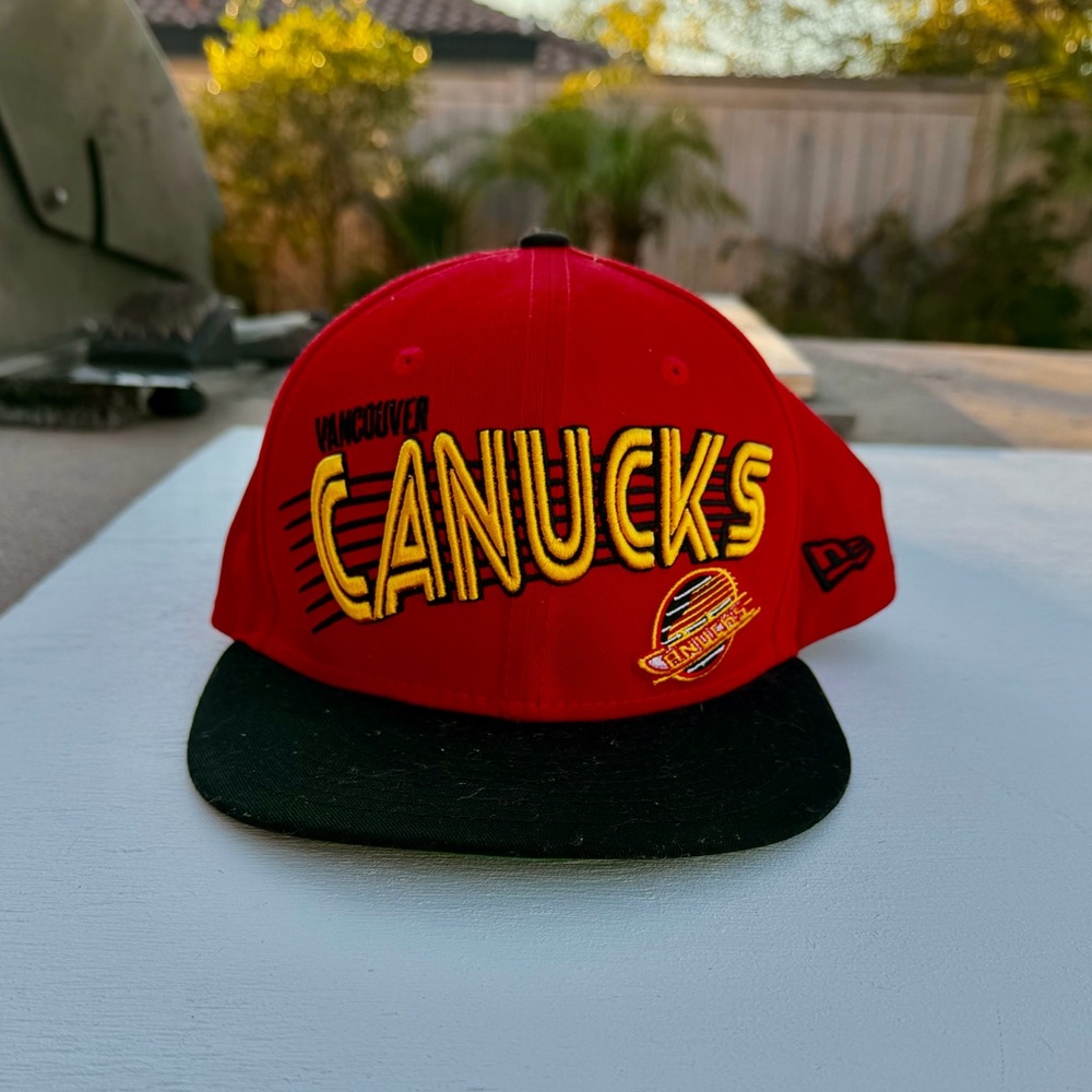 9fifty Red and Black Canucks Hat